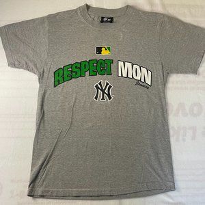VTG Y2K New York Yankees Respect Mon Jamaica 2007 T-Shirt Medium